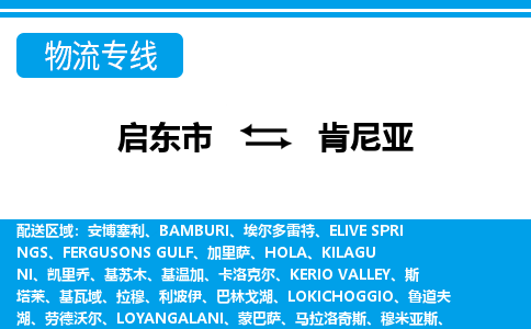 启东市到肯尼亚物流专线-启东市至肯尼亚货运公司（双清包税到门)